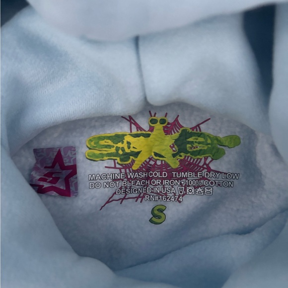 Spider hoodie web blue size small - Picture 3 of 4